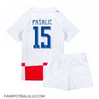 Croația Mario Pasalic #15 Echipament de Fotbal Replică European 2024 Copii Acasa (+ Șorturi)